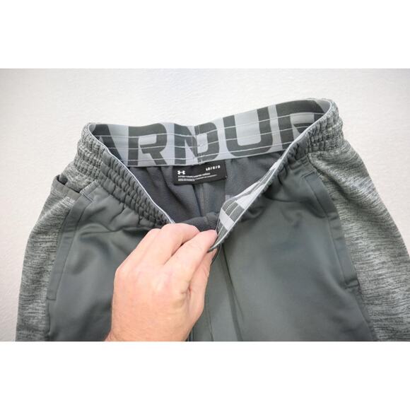 Under Armour Gym Shorts Fitted Fleece Joggers Gray W/Pockets 9" INS Mens Large - Picture 4 of 6